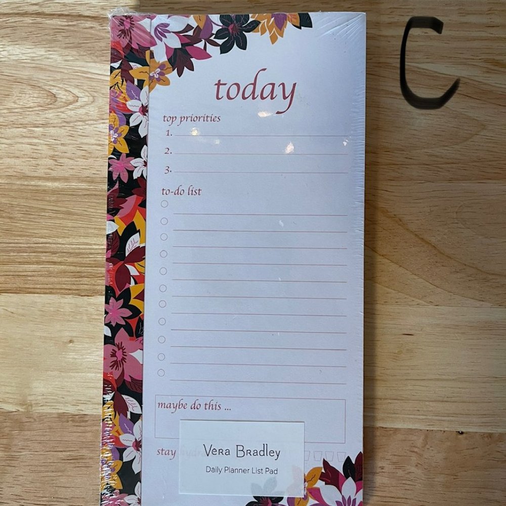 Vera Bradley Daily Planner List Pad in Rosa Floral